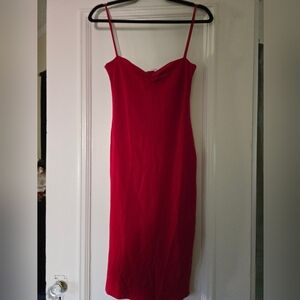 Reformation Jeans Vibrant Red Midi Dress